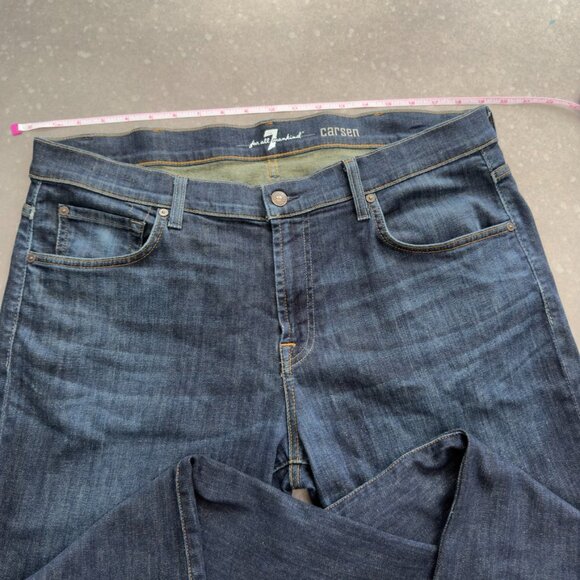 7 For All Mankind “Carsen” Jeans – Dark Wash – Size 38 - Picture 15 of 16